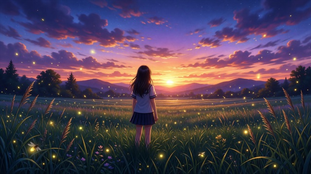 Prairie crépuscule