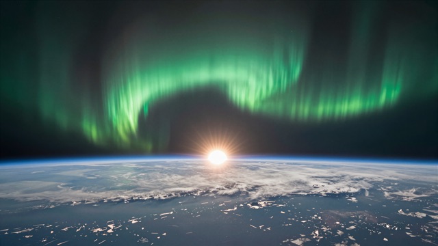Terre aurore orbite