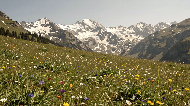 Prairie fleurs sommets
