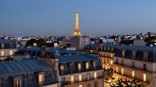 Paris toits crépuscule