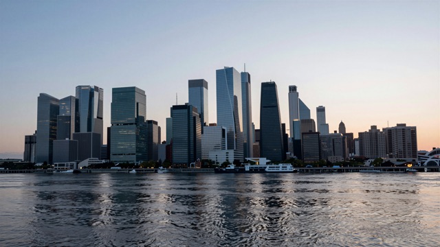 Skyline heure bleue